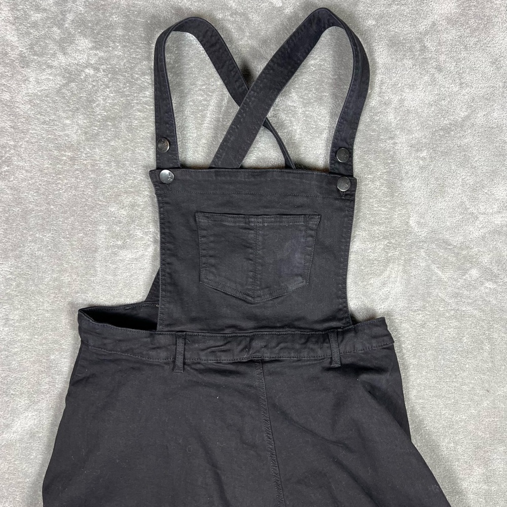 Hell Bunny Dress Womens 2XL Black Dakota Pinafore Denim Goth Pinup Punk Overall - Picture 5 of 10